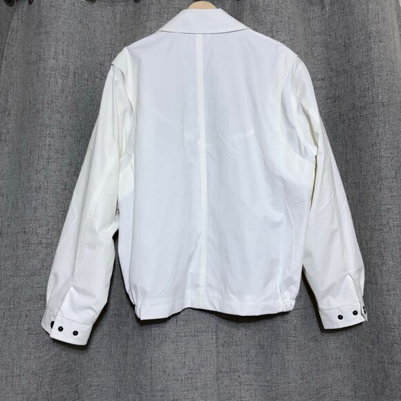 London Fog Jacket Men Large Cream Bomber Lightweight Classic - Picture 2 of 8